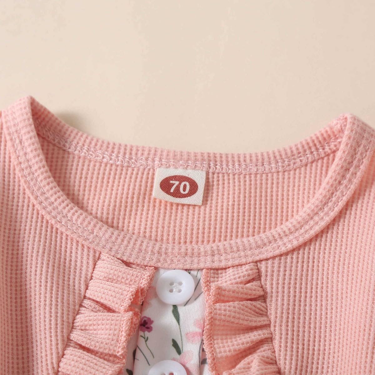 Newborn Baby Girl Romper Dresses Clothes Set Short Sleeve Floral Ruffle Bow Overall Bodysuit Onesie Floral Skirt Hem Outfit